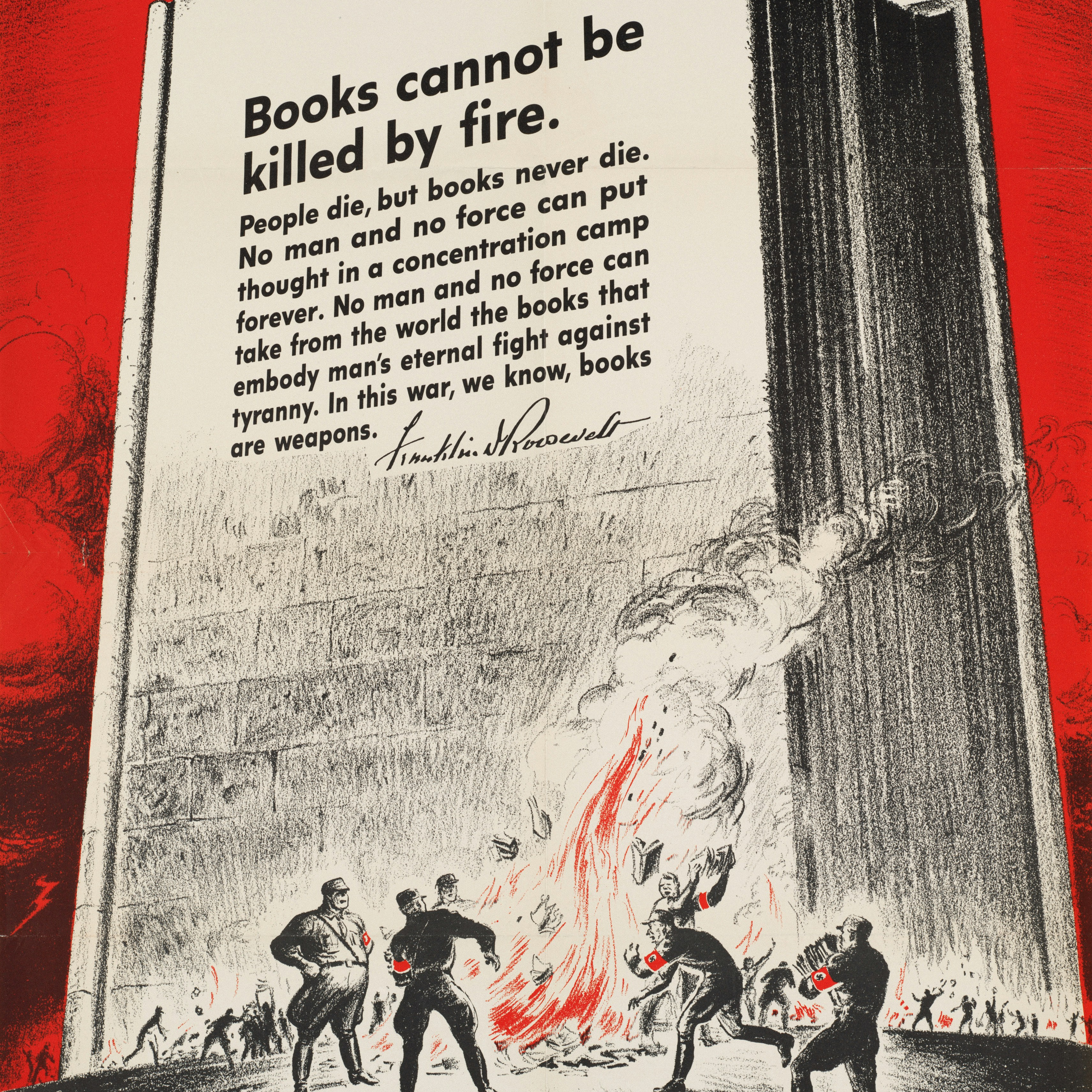 Title: Books are weapons in the war of ideas Artist: Broder, S. Sponsor: United States. Office of War Information Date: 1942 